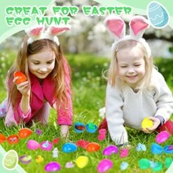 Leitee 100 Pack Easter Eggs Filled With Squishy, Squeeze Toys, Easter Eggs With Toys Inside Kawaii Party Favors For Easter Eggs Hunt Game Easter Party Baskets Stuffers -Folkmanis Toys Shop 51OoO4nN7cL