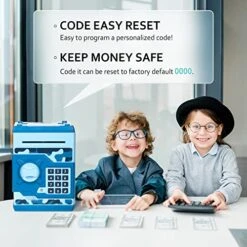 ATM Piggy Bank For Boys Girls, Vcertcpl Mini ATM Coin Bank Money Saving Box With Password, Kids Safe Money Jar For Adults With Auto Grab Bill Slot, Great Gift Toy Bank For Kids(Camouflage Blue) 11 ATM Piggy Bank For Boys Girls, Vcertcpl Mini ATM Coin Bank Money Saving Box With Password, Kids Safe Money Jar For Adults With Auto Grab Bill Slot, Great Gift Toy Bank For Kids(Camouflage Blue) -Folkmanis Toys Shop 51OwdN02eJL