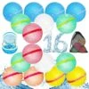 Reusable Magnetic Water Balloons, 16PCS Refillable Quick Self-Sealing Latex-Free Silicone Water Balloons For Kids Adults, Summer Water Toys, Outdoor Pool Party Toys Beach Games 1 Reusable Magnetic Water Balloons, 16PCS Refillable Quick Self-Sealing Latex-Free Silicone Water Balloons For Kids Adults, Summer Water Toys, Outdoor Pool Party Toys Beach Games -Folkmanis Toys Shop 51P5oqd3fPL