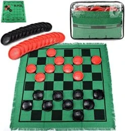 Giant Checkers 3 In 1 Tic Tac Toe Game Board For Adults And Kids With 24 Checker Pieces Reversible Rug - Indoor And Outdoor Games For Family And Party - Gift Ideas For Teen Boys, Kids & Adults 17 Giant Checkers 3 In 1 Tic Tac Toe Game Board For Adults And Kids With 24 Checker Pieces Reversible Rug - Indoor And Outdoor Games For Family And Party - Gift Ideas For Teen Boys, Kids & Adults -Folkmanis Toys Shop 51P6nHj8FEL. AC
