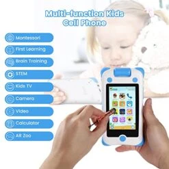 Kids Phone Support Calls And Messenger Learning Kids Cell Phone With Games Toy Phone For Kids Parental Control Toddler Phone With Camera WiFi Aged 3-8 Support 30+ Languages-Blue 12 Kids Phone Support Calls And Messenger Learning Kids Cell Phone With Games Toy Phone For Kids Parental Control Toddler Phone With Camera WiFi Aged 3-8 Support 30+ Languages-Blue -Folkmanis Toys Shop 51PAojePs8L