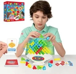 IYuePeng 32 Pcs Tetra Tower Games Balance Stacking Team Building Blocks Board Game For Kids & Adult, Drop The Pile Of Tower STEM Toys For 2 Players, Family, Parties, Travel 16 IYuePeng 32 Pcs Tetra Tower Games Balance Stacking Team Building Blocks Board Game For Kids & Adult, Drop The Pile Of Tower STEM Toys For 2 Players, Family, Parties, Travel -Folkmanis Toys Shop 51PETdCO pL. AC
