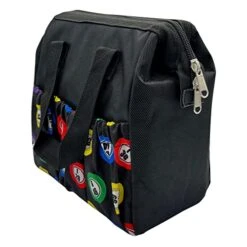 JUNWRROW Bingo Dauber Bags With 6 Exterior Pockets&3 Interior Pockets Black Bingo Tote Bag,Includes 100 Multi-Color Bingo Cards -Folkmanis Toys Shop 51PErbRcFuL