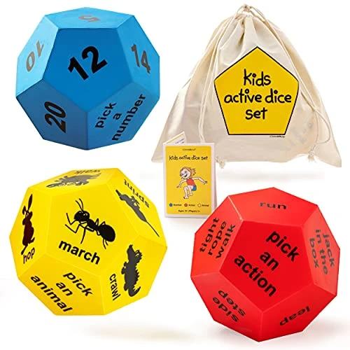 Covelico Physical Education - Exercise Dice For Kids, Fun Recess Equipment For Elementary School, Kids Exercise Equipment Fitness Dice For Kids, Play Outdoor Games - PE Equipment For Elementary School 3 Covelico Physical Education - Exercise Dice For Kids, Fun Recess Equipment For Elementary School, Kids Exercise Equipment Fitness Dice For Kids, Play Outdoor Games - PE Equipment For Elementary School