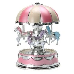 Floralby LED Glowing Carousel Music Box Merry-Go-Round Birthday Valentines Gift Random Color