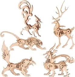 3D Wooden Puzzles Animal Model - Collectibles Wooden Model Kits For Adults Desk Display Gift For Boys/Girls(5 Pcs) (Animal Model) 20 3D Wooden Puzzles Animal Model - Collectibles Wooden Model Kits For Adults Desk Display Gift For Boys/Girls(5 Pcs) (Animal Model) -Folkmanis Toys Shop 51POsNRg2L. AC