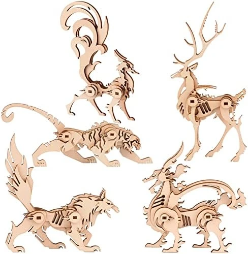 3D Wooden Puzzles Animal Model - Collectibles Wooden Model Kits For Adults Desk Display Gift For Boys/Girls(5 Pcs) (Animal Model) 7 3D Wooden Puzzles Animal Model - Collectibles Wooden Model Kits For Adults Desk Display Gift For Boys/Girls(5 Pcs) (Animal Model) - Image 5
