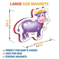 Little World 27 Foam Fridge Magnets For Toddlers 1-3 - Large Toddler Magnets – Fridge Magnets For Kids - Refrigerator Magnets For Kids – Baby Magnets - Animal Magnets For Kids On Fridge -Folkmanis Toys Shop 51PZESYQCVL