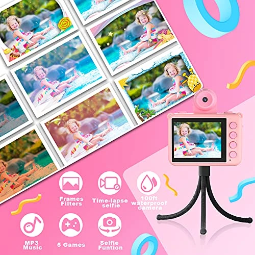 Ziegoal Kids Watch And Waterproof Camera Toys For 8-10 Years Old Girls, Toddler Christmas Birthday Gifts For Girls Age 5 6 7 8 9 8 Ziegoal Kids Watch And Waterproof Camera Toys For 8-10 Years Old Girls, Toddler Christmas Birthday Gifts For Girls Age 5 6 7 8 9 - Image 6