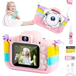 Milerong Kids Camera For Girls Age 4 5 6 7 8 9 10 11 12 Kids Toys Digital Camera Christmas Birthday Toys Gifts For Kids Toddlers Selfie Camera With 32GB SD Card【Rainbow Cat】 -Folkmanis Toys Shop 51PbVaEcEnL. AC