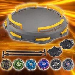 WNSULL Bey Stadium Metal Fusion Set-Battle Game With 1Stadium, 6 Battling Top Toys And 2 Launchers-Toy Gift For Boys Kids Ages 6 7 8 9 10 11 12 Years Old 13 WNSULL Bey Stadium Metal Fusion Set-Battle Game With 1Stadium, 6 Battling Top Toys And 2 Launchers-Toy Gift For Boys Kids Ages 6 7 8 9 10 11 12 Years Old -Folkmanis Toys Shop 51PctrLWFuL