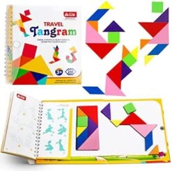 Travel Tangram Puzzle Car Game Magnetic Pattern Blocks Road Airplane Trip Essentials Activities Montessori Educational Toys Brain Teasers Book For Age 4-8 Kids Boys Girls Toddler (368 Solution) 18 Travel Tangram Puzzle Car Game Magnetic Pattern Blocks Road Airplane Trip Essentials Activities Montessori Educational Toys Brain Teasers Book For Age 4-8 Kids Boys Girls Toddler (368 Solution) -Folkmanis Toys Shop 51PfUo2dqiL. AC