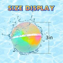 24PCS Rainbow Color Reusable Water Balloons Water Balls,Bbiodegradable Water Balloons,Soft Silicone Water Balloons Self Sealing Quick Fill Summer Games For Kids Outside,Summer Fun Party Gift