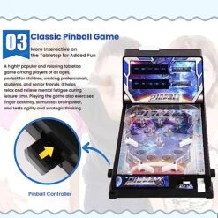 WUKO Mini Pinball Game Machine, Desktop Ball Shooting Toy, Electronic Tabletop Pinball Game, Action And Reflex Game For Children And Family 10 WUKO Mini Pinball Game Machine, Desktop Ball Shooting Toy, Electronic Tabletop Pinball Game, Action And Reflex Game For Children And Family -Folkmanis Toys Shop 51PlS0752wL