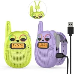 Qniglo Kids Walkie Talkies Rechargeable 3 Pack, Walkie Talkies For Kids With FM VOX Hands-Free Walki Talki With Watch Band & Lanyard For Outdoor Camping Games, Toys Gifts For 3-12 Years Old Boys Girls 25 Qniglo Kids Walkie Talkies Rechargeable 3 Pack, Walkie Talkies For Kids With FM VOX Hands-Free Walki Talki With Watch Band & Lanyard For Outdoor Camping Games, Toys Gifts For 3-12 Years Old Boys Girls -Folkmanis Toys Shop 51PmZYzqmyL. AC