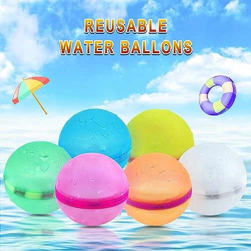 Reusable Magnetic Water Balloons,No Tying Easy Quick Fill, Summer Water Toys, Pool Toys,Refillable Water Balloons, Summer Fun Party Supplies,Bath Backyard Swimming Pool Party Supplies(12Pack) 8 Reusable Magnetic Water Balloons,No Tying Easy Quick Fill, Summer Water Toys, Pool Toys,Refillable Water Balloons, Summer Fun Party Supplies,Bath Backyard Swimming Pool Party Supplies(12Pack) - Image 6