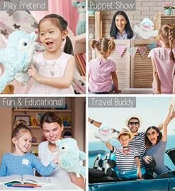 DolliBu Dolphin Plush Hand Puppet For Kids - Soft Plush Stuffed Animal Hand Puppet Toy For Puppet Show Games Puppet Theaters For Kids, Adult Cute Puppets Educational Toy To Teach Children & Toddlers -Folkmanis Toys Shop 51Psb7E80HS