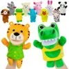 Beetoy Puppets With 2 Hand Puppets & 10 Finger Puppets - Soft Plush Animal Finger Puppet Toys For Kids, Mini Figures Toy Assortment For Boys & Girls, Party Favors For Shows, Bath Toys, Story Time -Folkmanis Toys Shop 51PuUPnb9dL