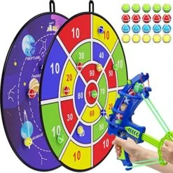 BooTaa 29" Large Dart Board For Kids, Kids Dart Board With Sticky Balls, Boys Toys, Indoor/Sport Outdoor Fun Party Play Game Toys, Birthday Gifts For 3 4 5 6 7 8 9 10 11 12 Year Old Boys Girls -Folkmanis Toys Shop 51Q4xtSp4TL. AC