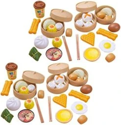 SAFIGLE Dumpling Toy 116 Pcs Kitchen Plastic Role Time Buns Game Miniature Birthday For Christmas Toys Cm Dim Steamer Cooking Kids Play Accessories Toy Tea X Dish Complete Cake Food | -Folkmanis Toys Shop 51Q5KmT80L. AC