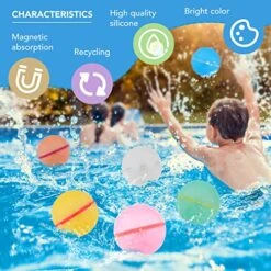 6Pcs Resuable Magnetic Water Balloon,Summer Water Toy For Boy Girls,Self-Sealing Quick Fill Water Bomb Outdoor Activities Pool Water Game Toy For Kid Adults -Folkmanis Toys Shop 51QCXFpGKRL