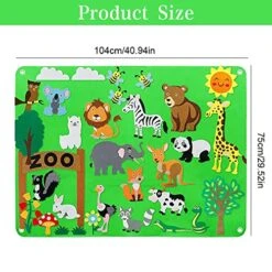 GravFinys 2023 Newest Children's Teaching Felt Board, DIY Ocean Farm Animals Story Felt Board Set, Flanne Early Learning Interactive Play Mat Wall Hanging Kit For Children's Educational Toys (C-Farm) 7 GravFinys 2023 Newest Children's Teaching Felt Board, DIY Ocean Farm Animals Story Felt Board Set, Flanne Early Learning Interactive Play Mat Wall Hanging Kit For Children's Educational Toys (C-Farm) -Folkmanis Toys Shop 51QHHm18h9L