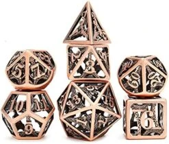 Metal Dice Set 7 D&D Dice Set Suitable For DND Dice Games Such As Dungeon And Dragon -Folkmanis Toys Shop 51QLvI0YeZS. AC