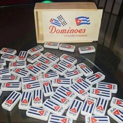 Unknown Domino Cubano Doble Nueve Cuban Dominoes Double Nine With Cuban Flag On Chips -Folkmanis Toys Shop 51QMTFF8ymL