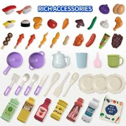 SmartChef Kids Kitchen Playset, 48PCS Kitchen Accessories Toys, Pink Play Kitchen, With Realistic Design, Sound, Lights & Smoke, Pretend Kitchen Toy Set Gifts For 3 4 5 6 7 8+ Year Old Girls & Boys 14 SmartChef Kids Kitchen Playset, 48PCS Kitchen Accessories Toys, Pink Play Kitchen, With Realistic Design, Sound, Lights & Smoke, Pretend Kitchen Toy Set Gifts For 3 4 5 6 7 8+ Year Old Girls & Boys -Folkmanis Toys Shop 51QQHpEchtL