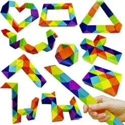 30 Pcs 24 Blocks Magic Snake Speed Cube For Party Favors, Twisting Educational Mini Fidget Bulk Toys For Goodie Bag Stocking Stuffers Classroom Prizes,Birthday For Kids -Folkmanis Toys Shop 51QbfGxHb L. AC