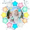 Reusable Water Balloons Quick Fill, Magnetic Water Balloons Self Sealing Refillable Water Balloons Water Toys Pool Toys For Kids Adults Water Fight Outdoor Games (12pcs Star)