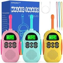 HPROMOT Rechargeable Walkie Talkies For Kids: 3 Pack Kids Walkie Talkies, Long Range 22 Channels 2 Way Radio Kids Birthday Toy Gift For 3-12 Year Old Boys Girls Outdoor Adventures Camping Hiking -Folkmanis Toys Shop 51QjtsTFVL. AC