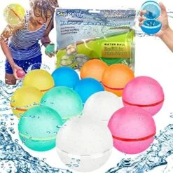 KISKISBY Reusable Water Balloons Water Bombs Splash Ball Quick Fill Self-Sealing Silicone Refillable Water Balls Outdoor Activities Summer Toy Pool Beach Water Games Toys For Kids Ages 4-12 (12 Pcs) -Folkmanis Toys Shop 51QuO70vgzL. AC