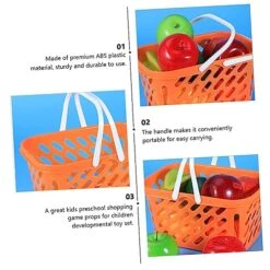 Mini Shopping Basket 3 Sets Shopping Basket Savings Basket Fruit Mini Kids Kids Shopping Pretend Shopping Basket Shopping Pretend Hamburger Pizza Cecilia Groceries Shopping -Folkmanis Toys Shop 51R1H67E7gL