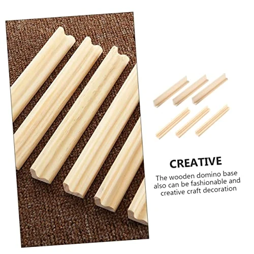 FOYTOKI Wooden Tray 12 Pcs Domino Stand Tabletop Accessories Desktop Stand Domino Trays Domino Holder DIY Domino Trays Displaying Holder Log Wood Ornaments Desktop Domino Racks Kids Toys 4 FOYTOKI Wooden Tray 12 Pcs Domino Stand Tabletop Accessories Desktop Stand Domino Trays Domino Holder DIY Domino Trays Displaying Holder Log Wood Ornaments Desktop Domino Racks Kids Toys - Image 2