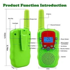 Wcfish Walkie Talkies For Kids, 2 Pack 22 Channels 2 Way Radio With Backlight LCD Flashlight, 3KMs Long Range Kids Toys For 3-12 Years, Children's Outdoor Adventure Camping Hiking Game (Green+Pink) 14 Wcfish Walkie Talkies For Kids, 2 Pack 22 Channels 2 Way Radio With Backlight LCD Flashlight, 3KMs Long Range Kids Toys For 3-12 Years, Children's Outdoor Adventure Camping Hiking Game (Green+Pink) -Folkmanis Toys Shop 51RD2nniYHL