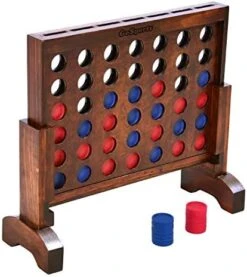 GoSports 1 Foot Width Premium 4 In A Row Game, Choose Between Classic White Or Dark Stain – With Connect Coins, Portable Case And Rules -Folkmanis Toys Shop 51RE2v6RZFL. AC