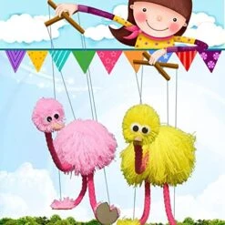 Ostrich Marionette Toy,Ostrich Puppets Hand Marionette Puppet Hand Made Ostrich Marionette Puppets String Doll Parent-Child Interactive Toys (Yellow) 14 Ostrich Marionette Toy,Ostrich Puppets Hand Marionette Puppet Hand Made Ostrich Marionette Puppets String Doll Parent-Child Interactive Toys (Yellow) -Folkmanis Toys Shop 51RK7U5gK6L