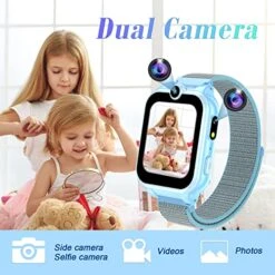 Kids Smart Watch Girls Boys, Gifts For 4-10 Years Old Dual Camera Touchscreen Smart Watch For Kids With 18 Games Music Video Player Alarm Clock Flashlight Educational Toys Toddles Birthday Gifts -Folkmanis Toys Shop 51RL86jPO8L
