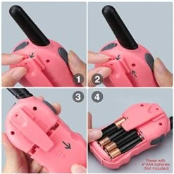 Sorulykin Kids Walkie Talkies 22 Channel, 2 Way Radio Up To 3KM Range Handheld Interphone, Children's Walkie-Talkies For Boys And Girls To Outside Adventure Gear To Camping Hiking Games, Pink 2 Pack -Folkmanis Toys Shop 51RLHA9nlQL