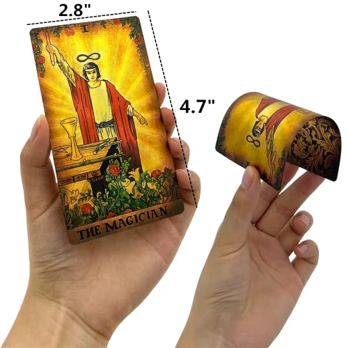 Tarot Cards With Guide Book, 78 Original PVC Waterproof Anti-Wrinkle Luxury Gold Foil Tarot Cards Deck Fortune Telling Game For Beginners&Expert Readers, Classic Tarot Deck Size 4.7" X 2.8" (Gold) 8 Tarot Cards With Guide Book, 78 Original PVC Waterproof Anti-Wrinkle Luxury Gold Foil Tarot Cards Deck Fortune Telling Game For Beginners&Expert Readers, Classic Tarot Deck Size 4.7" X 2.8" (Gold) - Image 6