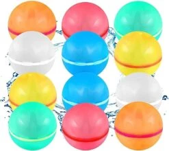 Reusable Water Balloons, Latex-Free Silicone Water Bomb Summer Fun Outdoor Toys, Pool Beach Toys For Kids Adults, Quick Fill Self-Sealing Water Splash Balls Party Supplies-6PCS