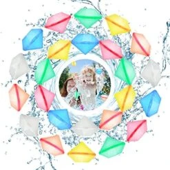 Reusable Water Balloons Quick Fill, Magnetic Water Balloons Self Sealing Refillable Water Balloons Water Toys Pool Toys For Kids Adults Water Fight Outdoor Games (12pcs Star) -Folkmanis Toys Shop 51ROWpmlwHL. AC