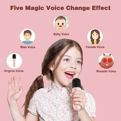 VERKB Mini Karaoke Machine For Kids, Kids Music Player Toys For Girls And Boys, Portable Bluetooth Speaker With Wireless Microphone For Kids Toddler Home Party Birthday Gifts For Girl(Pink) 11 VERKB Mini Karaoke Machine For Kids, Kids Music Player Toys For Girls And Boys, Portable Bluetooth Speaker With Wireless Microphone For Kids Toddler Home Party Birthday Gifts For Girl(Pink) -Folkmanis Toys Shop 51RSv3eN1IL
