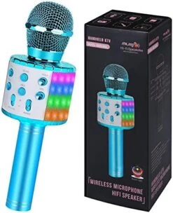 Toys For Girls Karaoke Microphone - Portable Wireless Bluetooth Karaoke Mic Machine With Flashlights, 3 4 5 Year Old Girl Birthday Gifts,Kids Toys For 6 7 8 9 10 Year Old Girl Stuff Teen Girl Gifts -Folkmanis Toys Shop 51RaMlgknWL. AC