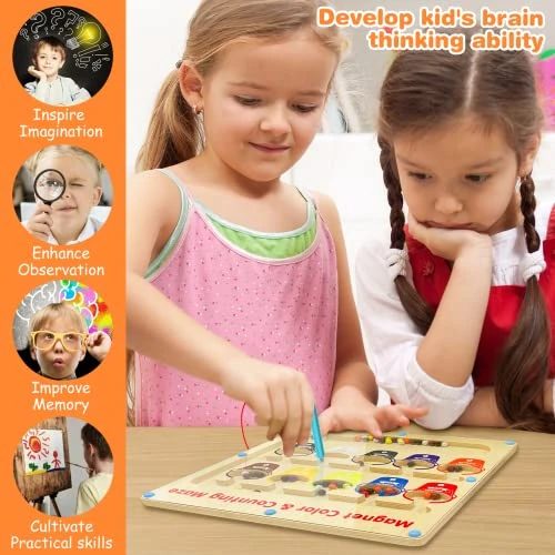 Stronger Magnet Montessori Toys,FLITI Color And Number Counting Games,Wooden Puzzle Board For Toddlers,Birthday Gifts & Fine Motor Toys For 1+ 2 3 4 5 Years Old Boys Girls 5 Stronger Magnet Montessori Toys,FLITI Color And Number Counting Games,Wooden Puzzle Board For Toddlers,Birthday Gifts & Fine Motor Toys For 1+ 2 3 4 5 Years Old Boys Girls - Image 3