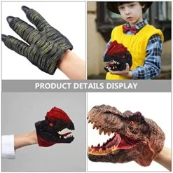 SAFIGLE Kids Toys 3pcs Children Game Puppets Animal Toys Gloves Play Parent Figure Rubber Tyrannosaurus Funny Favors Party Creative Head Cosplay Storytelling Toy Imaginative Puppet Children Toys -Folkmanis Toys Shop 51RcdnD5CDL