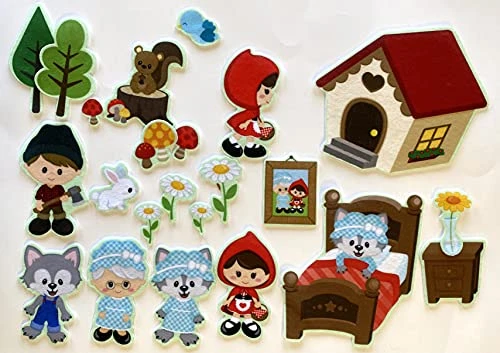 Little Red Ridding Hood Felt Figures For Flannel/Felt Board Stories PRECUT 4 Little Red Ridding Hood Felt Figures For Flannel/Felt Board Stories PRECUT - Image 2