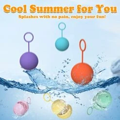Water Balloons For Kids, Toffos Reusable Quick-fill Water Balls Outdoor Toys For Girls And Boys, Silicone Water Splash Bombs Balloons Toys For Yard/Pool Water Games Summer Fun Party 18 Pcs -Folkmanis Toys Shop 51RhLW3Ij0L