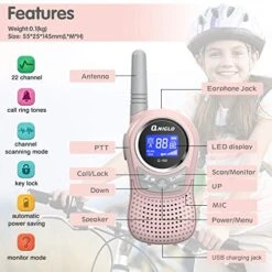 Qniglo Rechargeable Walkie Talkies For Adults, Kids Walkie Talkies 4 Pack With 𝗟𝗶-𝗶𝗼𝗻 𝗕𝗮𝘁𝘁𝗲𝗿𝘆, Outdoor Camping Spy Games For Family, Toys For Boys Girls Halloween Xmas Birthday Gifts -Folkmanis Toys Shop 51RheiBhLkL